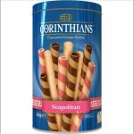 Corinthians Neapolitan Wafer Sticks Tub 350g