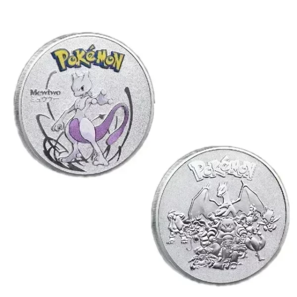 Pokemon Mewtwo Silver Coin Rare Collectors Gift