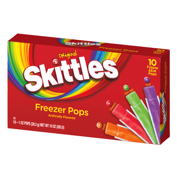 Skittles Freezer Pops Freeze Candy Pop Bars 10 Pack