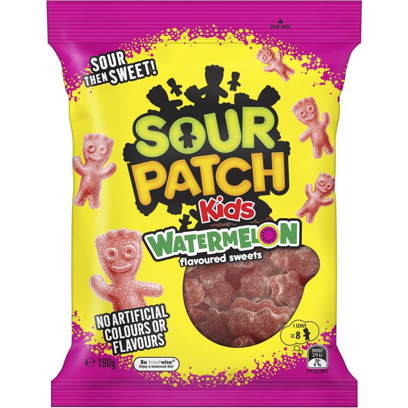 Sour Patch Kids Watermelon Gummies Candy Bag 190g
