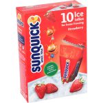 Sunquick Frozen Ice Lollies Strawberry Kids Summer Treats Snacks 10 Pack X 60ml