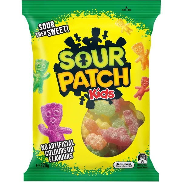 The Natural Confectionery Co. Sour Patch Kids Gummies 220g bag