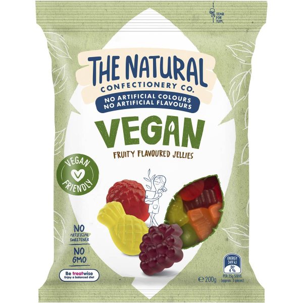 The Natural Confectionery Company Vegan Fruity Flavoured Lollies 200g