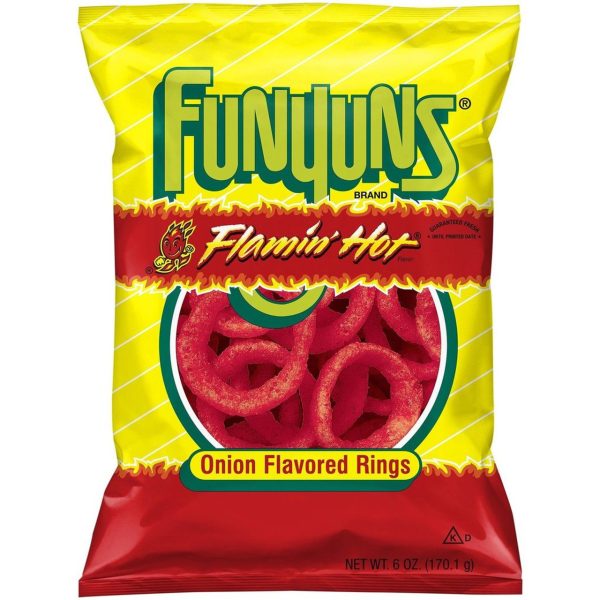Funyuns Flamin Hot Onion Flavored Rings Chips Snacks 163g