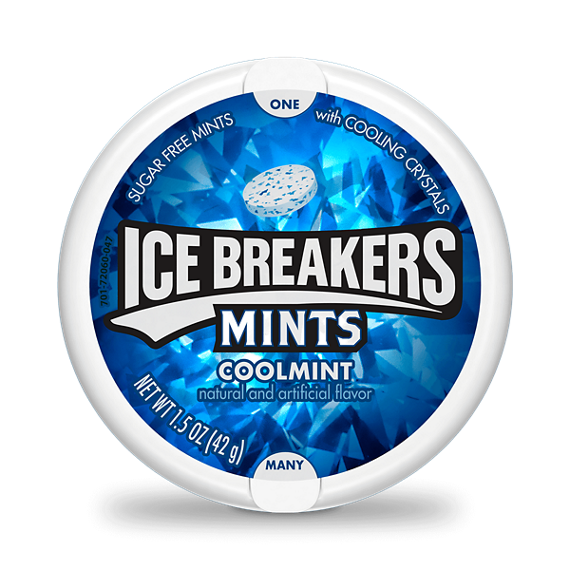 Ice Breakers Sugar Free Mints Cool Mint Flavour Tub 42g X 8 Tubs