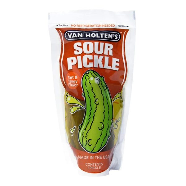 Van Holtens Jumbo Sour Tangy Pickle World Famous Pickles In a Pouch Pack