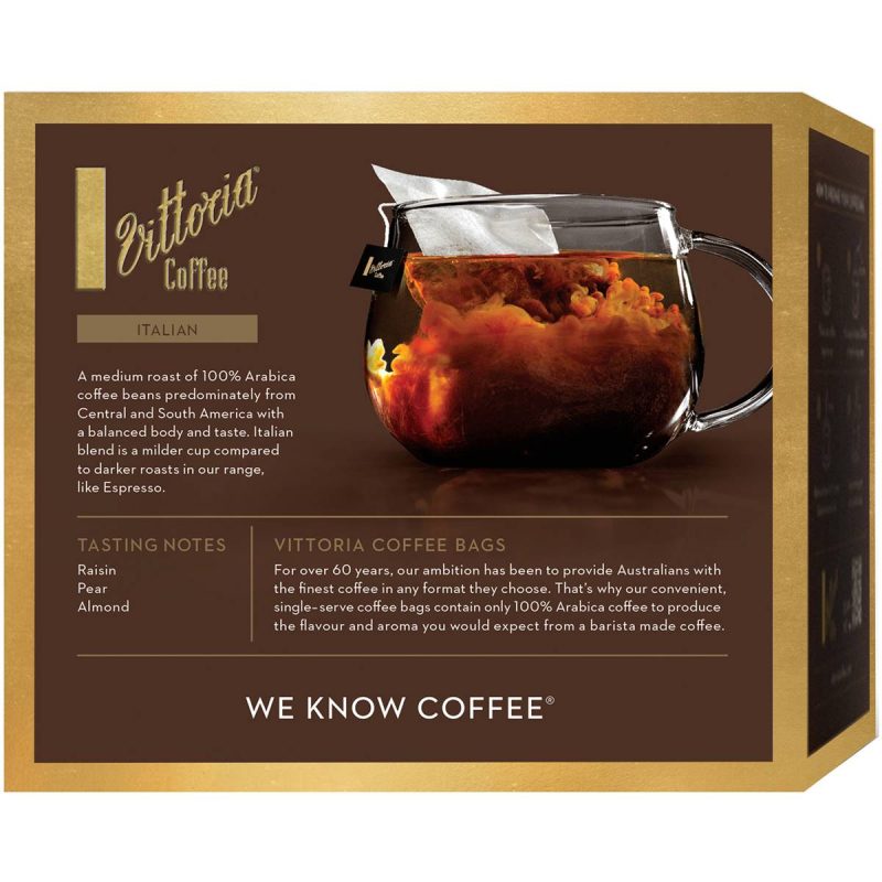 Vittoria Coffee Bags Italian 20 Pack