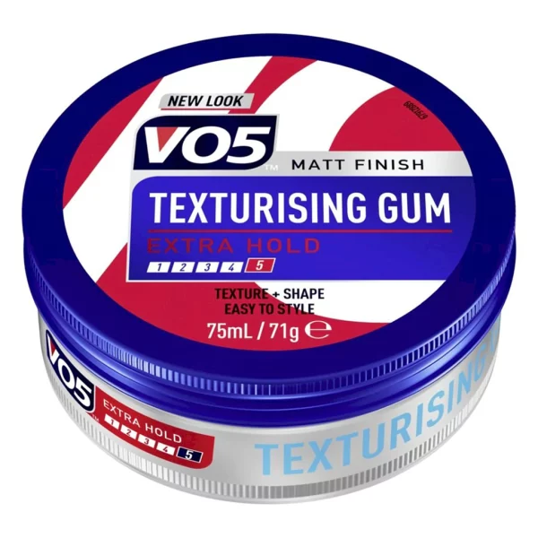 Vo5 Matt Finish Extreme Hold Texturising Gum Mens Hair Styling 75ml