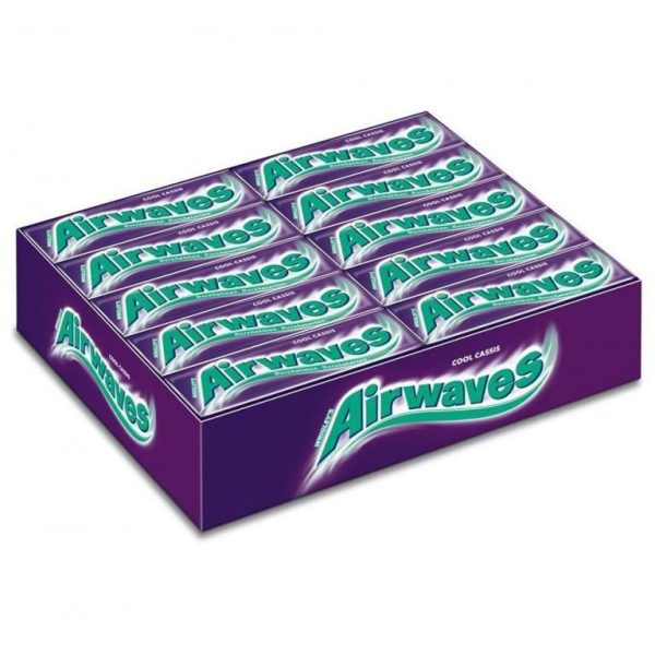 Wrigleys Airwaves Blackcurrant Menthol Chewing Gum 10 Pieces X 30 Pack