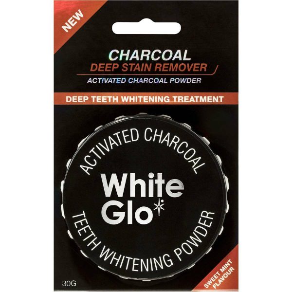 White Glo Charcoal Teeth Whitening Powder 30g