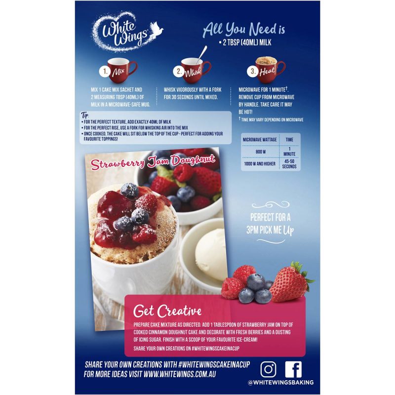 White Wings Cake In A Cup Cinnamon Donut 4 Pack