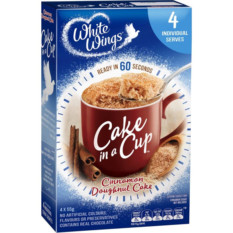 White Wings Cake In A Cup Cinnamon Donut 4 Pack