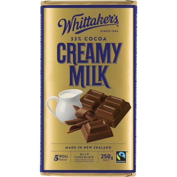 Whittaker's Creamy Milk Chocolate Block 250g