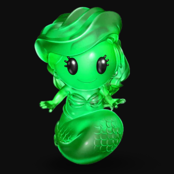 Woolworths Disney Ooshies - Ariel The Little Mermaid Glow in the Dark