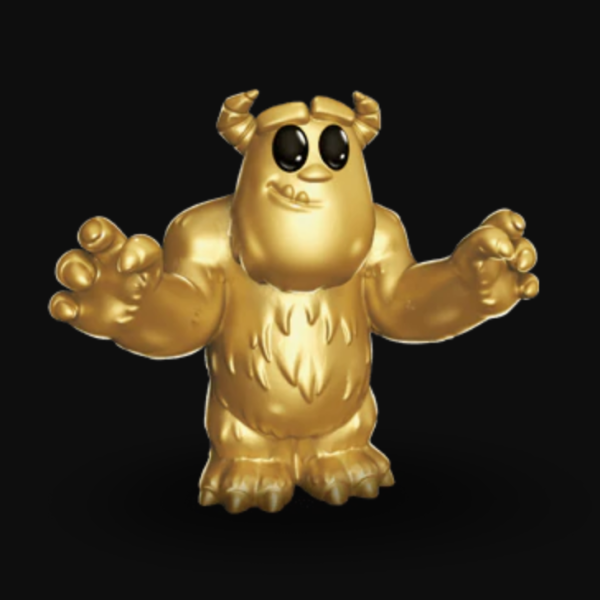 Woolworths Disney Ooshies - Sulley Monsters Inc Gold
