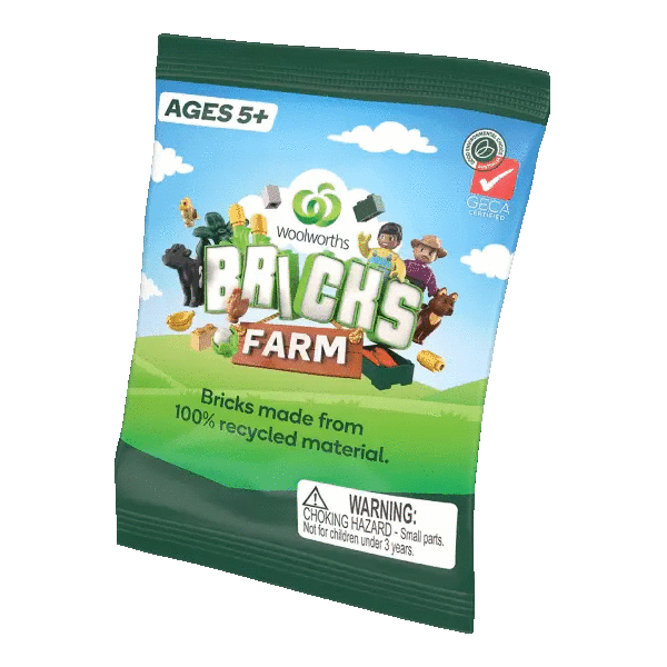 Woolworths Woolies Bricks Farm Figure Unopened Packet Pack Collectables Promotion