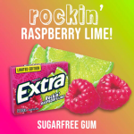 Wrigleys Extra Rockin Raspberry and Lime Chewing Gum 15 Sticks X 10 Pack