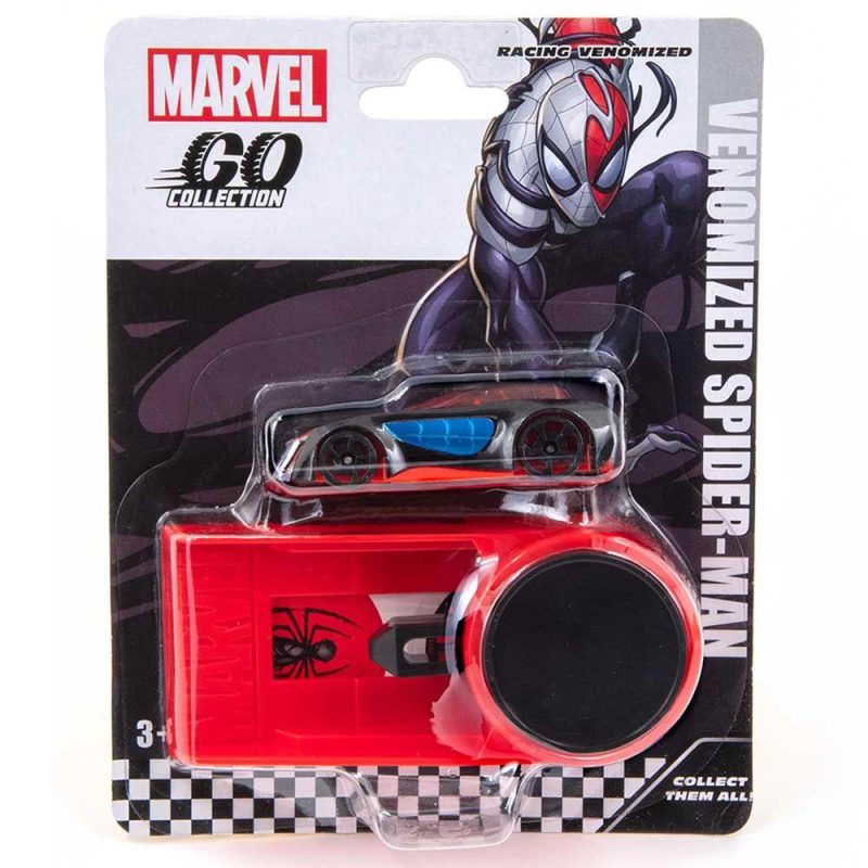 Marvel Go Spiderman Venomized Car Launcher Set Vehicle Playset