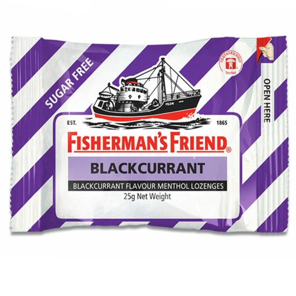 Fishermans Friend Mints Extra Strong Menthol Lozenges Blackcurrant 25g