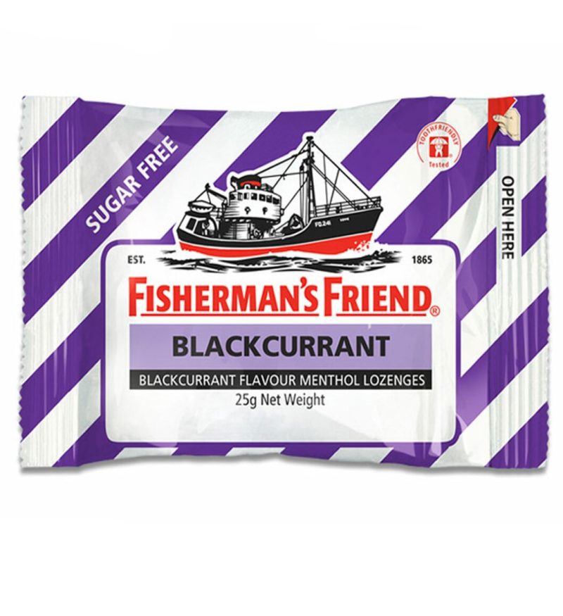Fishermans Friend Mints Extra Strong Menthol Lozenges Blackcurrant 25g X 12 Units