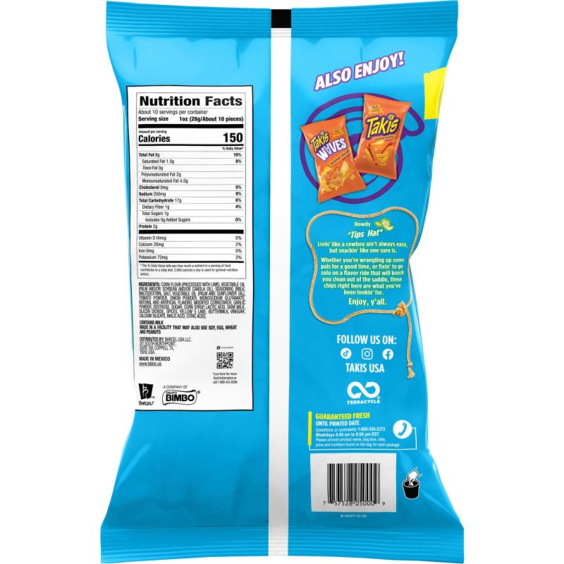 Takis Buckin Ranch Rolled Tortilla Chips 280g