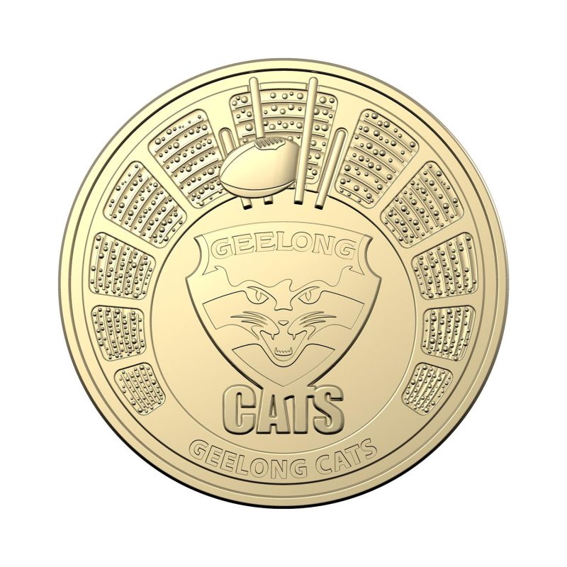 AFL Geelong Cats $1 One Dollar Gold Coin 2024 Rare Collectors Limited Edition