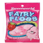 Sweetworld Fairy Floss Soft Sweet Strawberry Flavour Candy Pouch 50g X 6 Bags