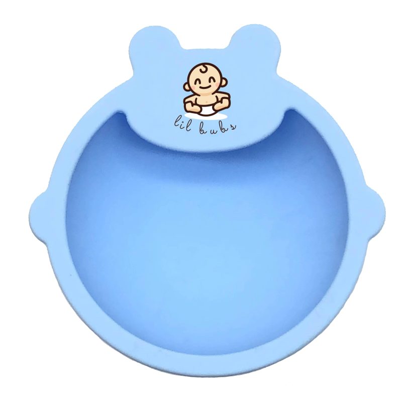 Lil Bubs Baby Feeding Bowls Bib Gift Box Set Blue