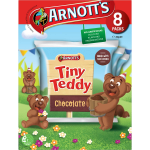 Arnotts Tiny Teddy Teddies Biscuits Chocolate Box 8 Pack