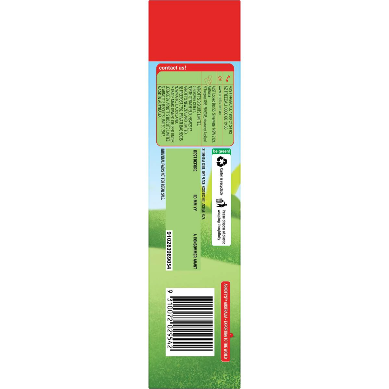 Arnotts Tiny Teddy Teddies Biscuits Hundreds and Thousands Box 8 Pack