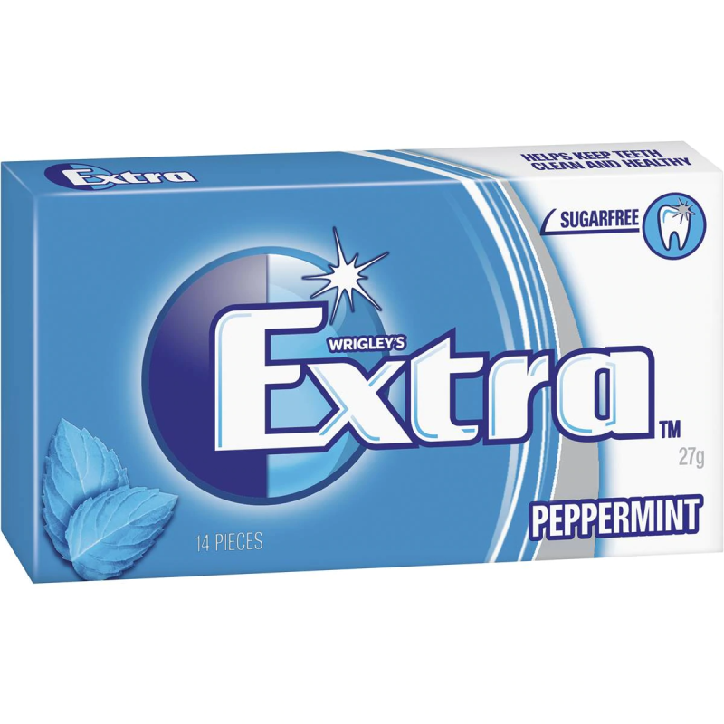 Wrigleys Extra Chewing Gum Peppermint Flavour 14 Pieces X 24 Pack