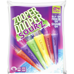 Zooper Dooper Sour Ice Blocks Sourz Frozen Sticks 24 Pack