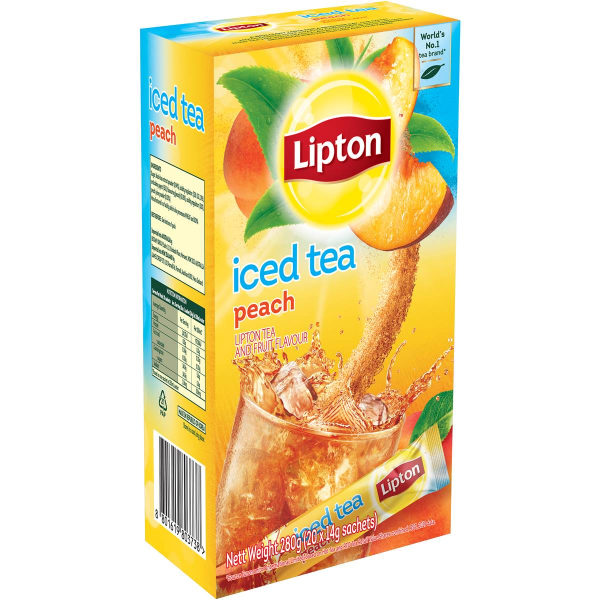 Lipton Iced Tea Peach Ice Drink Sachets 20 Pack