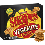 Arnotts Shapes Original Crackers Biscuits Vegemite and Cheese Box 165g