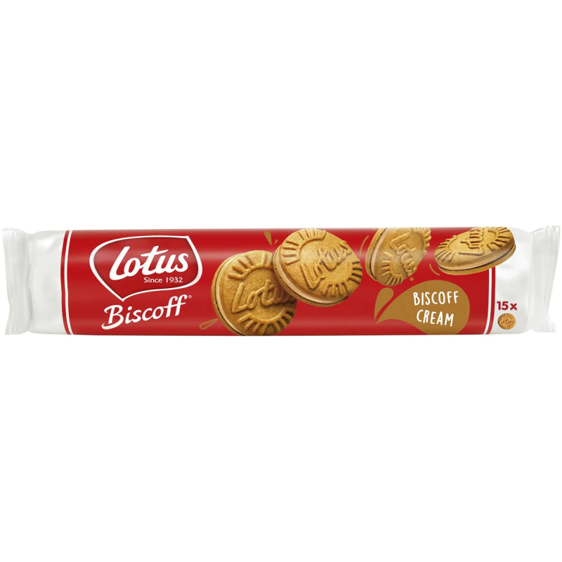 Lotus Biscoff Sandwich Cookies Biscuits Cream Flavour 150g