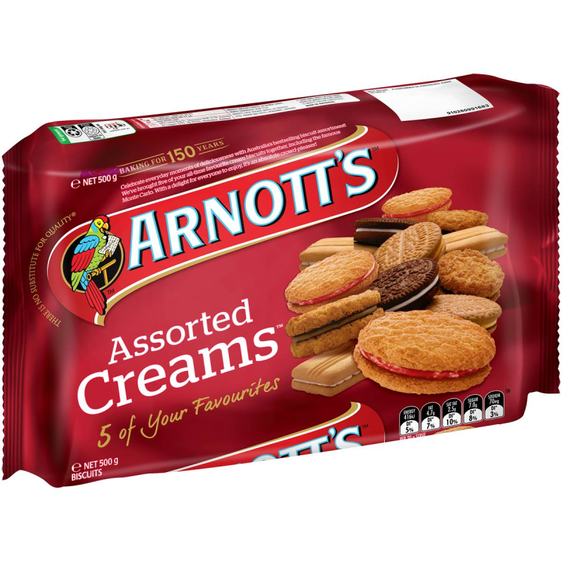 Arnotts Assorted Cream Biscuits Variety Pack 500g