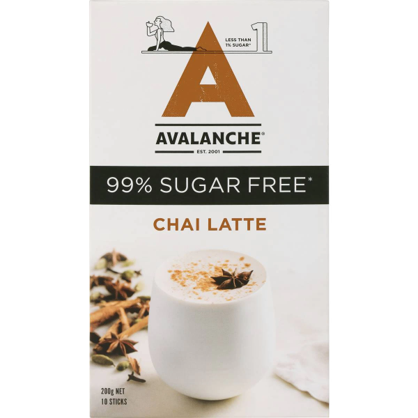 Avalanche Sugar Free Chai Latte Sachets 10 Pack