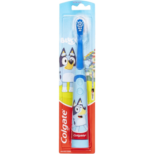 Colgate Bluey Kids Battery Powered Extra Soft Electric Toothbrush