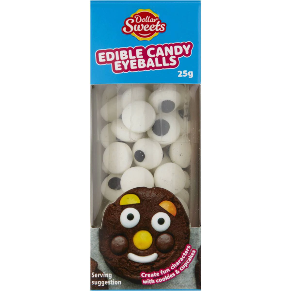 Dollar Sweets Edible Candy Eyeballs Decor for Cake Cupcake Desserts 25g