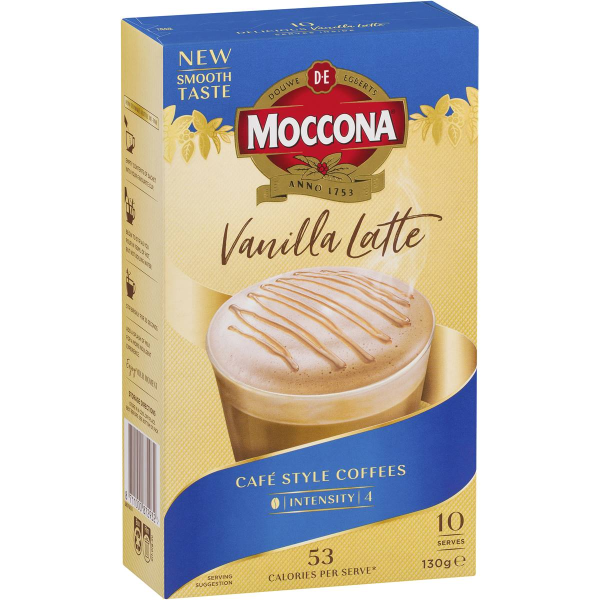 Moccona Coffee Vanilla Latte Sachets 10 Pack