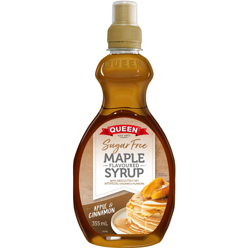 Queen Sugar Free Maple Syrup Apple and Cinnamon 355ml