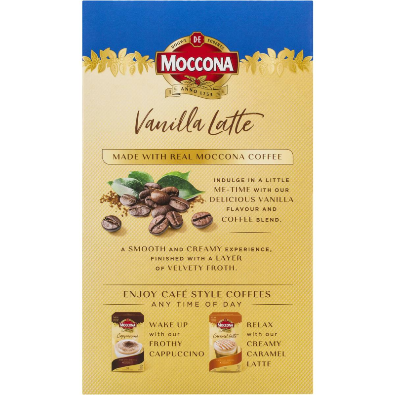Moccona Coffee Vanilla Latte Sachets 10 Pack