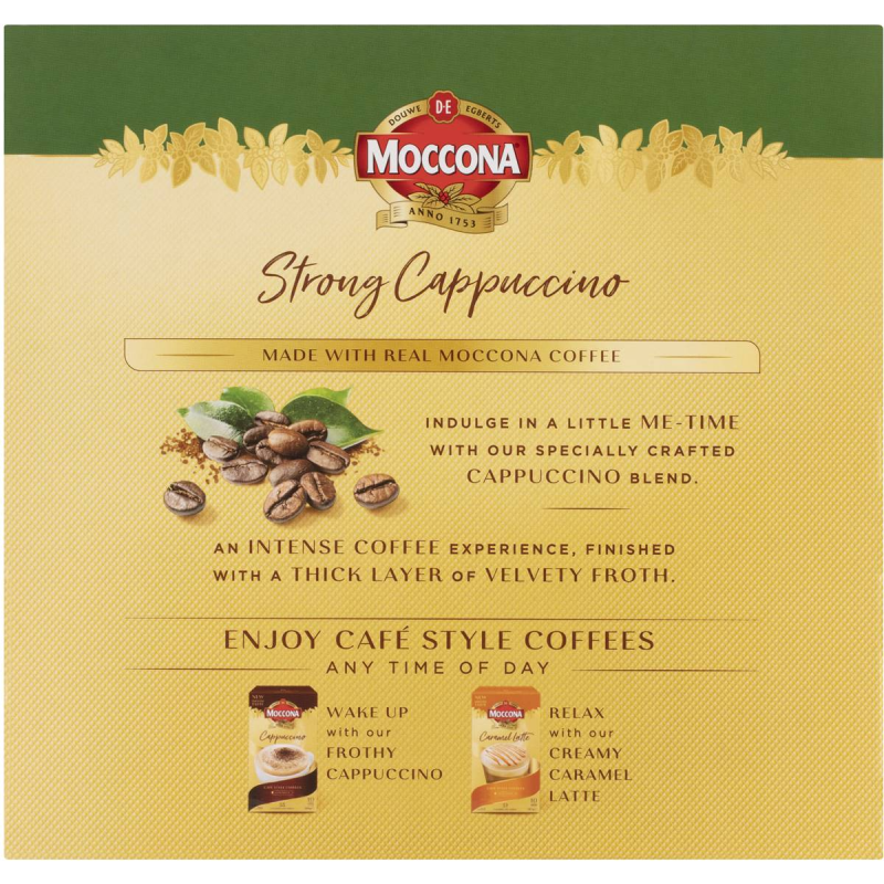 Moccona Strong Cappucinno Coffee Sachets 30 Pack