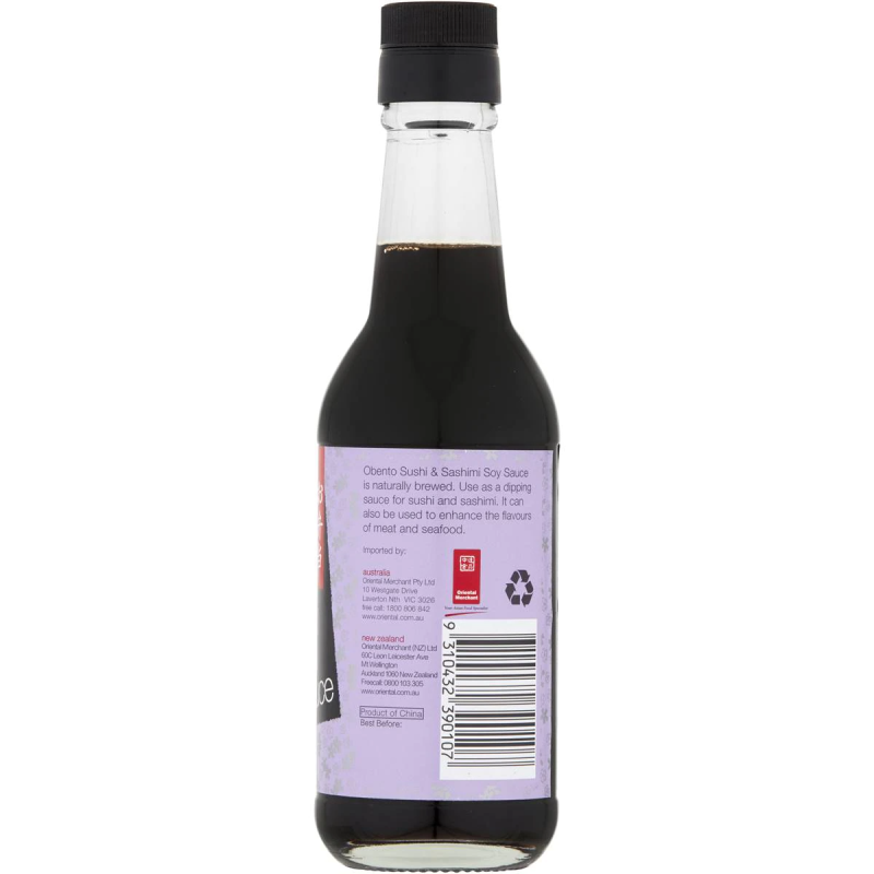 Obento Japanese Sushi and Sashimi Seasoning Soy Sauce 250ml