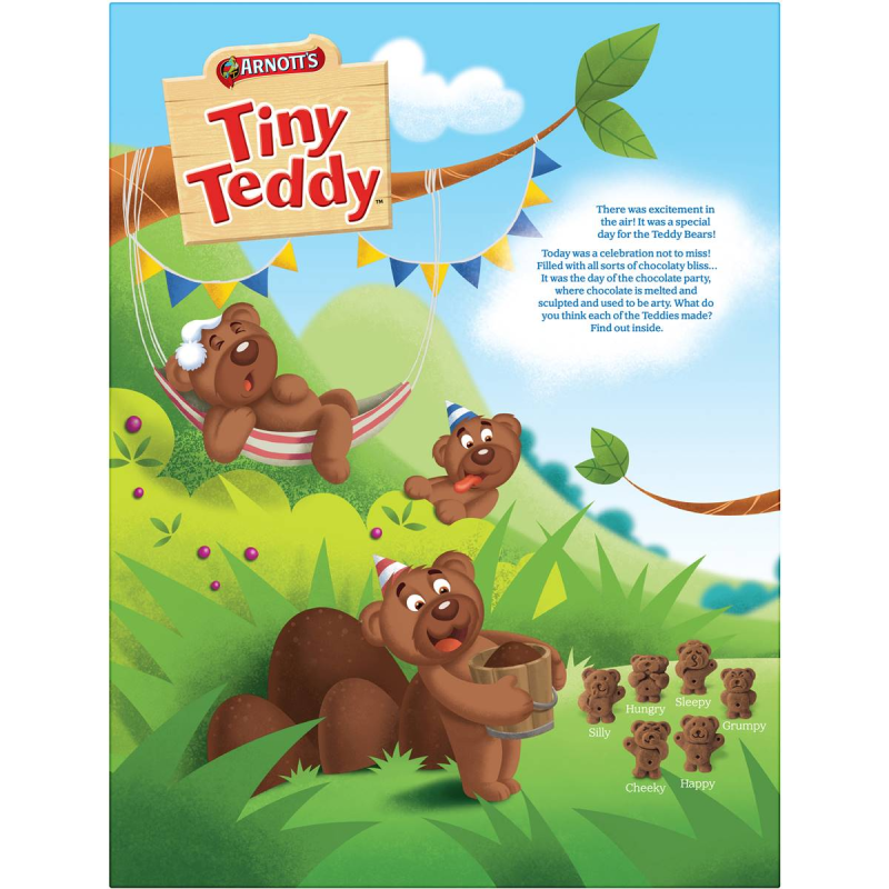 Arnotts Tiny Teddy Teddies Biscuits Chocolate Box 8 Pack
