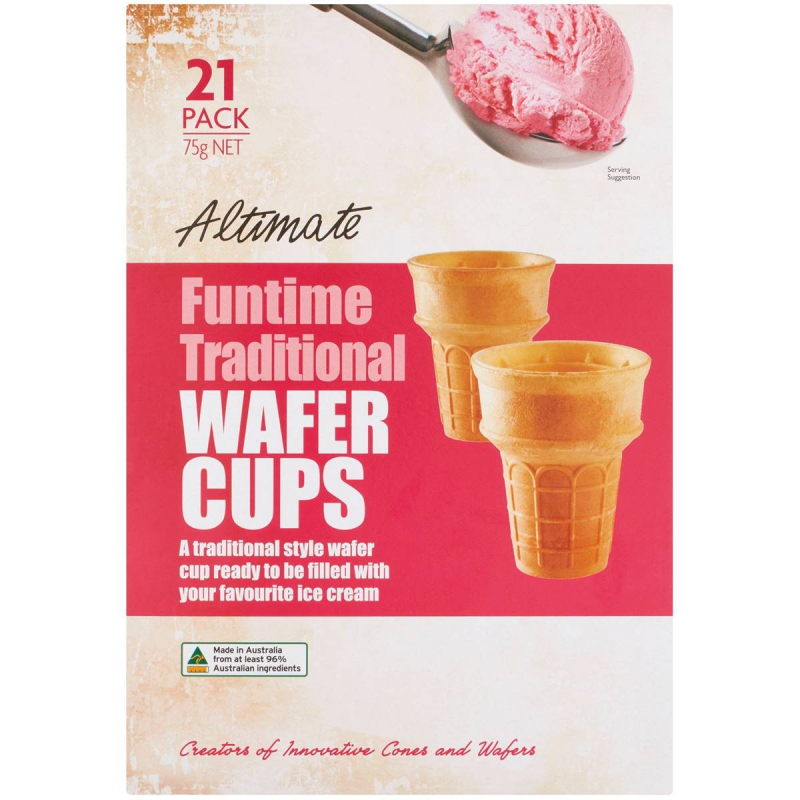 Altimate Funtime Traditional Wafer Cups 21 Pack