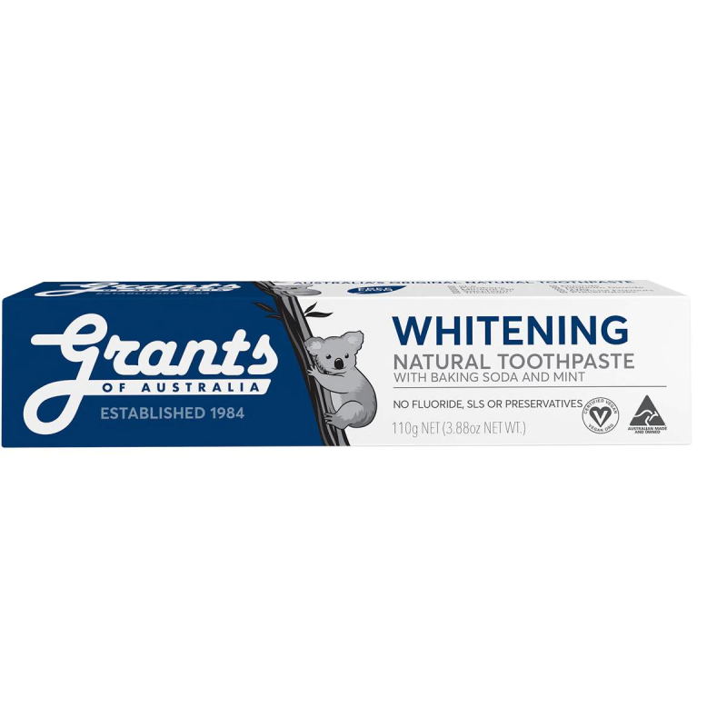 Grants of Australia Whitening Toothpaste with Baking Soda and Mint 110g