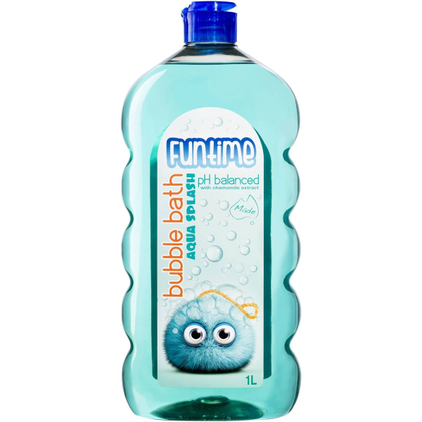 Natures Organics Funtime Kids Bubble Bath Aqua Splash 1L
