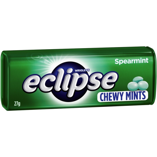 Wrigleys Eclipse Chewy Mints Spearmint Tin 27g X 20 Tins