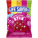 Lifesavers Raspberry Sherbert Fizz Stix Gummy Candy Lollies Bag 220g
